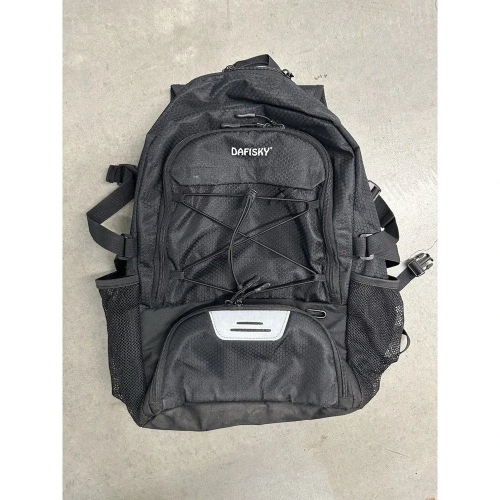 DAFISKY Basketball Backpack 30L Black Ball Shoe Compartment Sports Bag